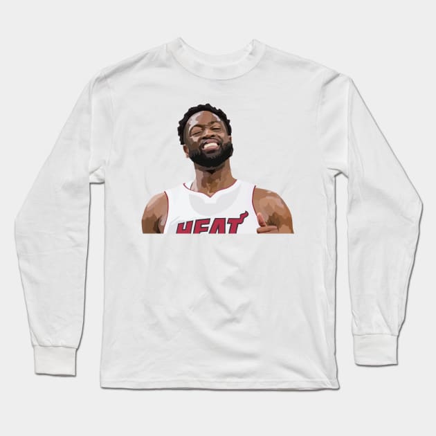 Dwyane Wade | Miami Heat Long Sleeve T-Shirt by ActualFactual